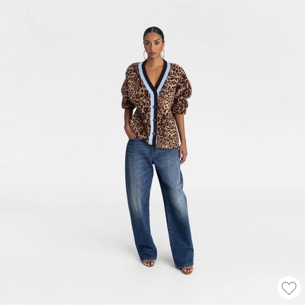 KBB by KAHLANA Women's Slouchy Leopard Print Cardigan /Large / SOLD OUT! - Picture 3 of 3